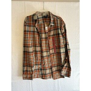 Mens Flannel Eddie Bauer Button Down XL Shirt  NWT  winter fall